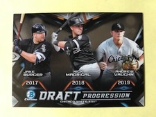 2019 Bowman Chrome Draft Progression BURGER/MADRIGAL/VAUGHN, WHITE SOX #DPR-CWS