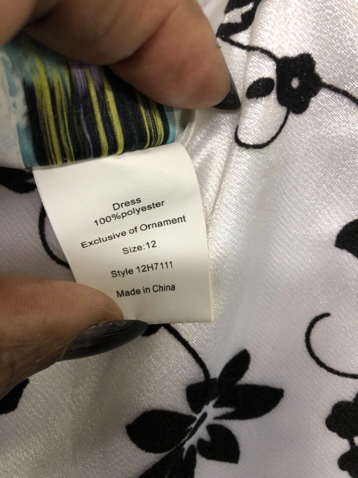 Girls Dress Size 12 By: Sugar Plum Color Blk/White Sleeveless image 8