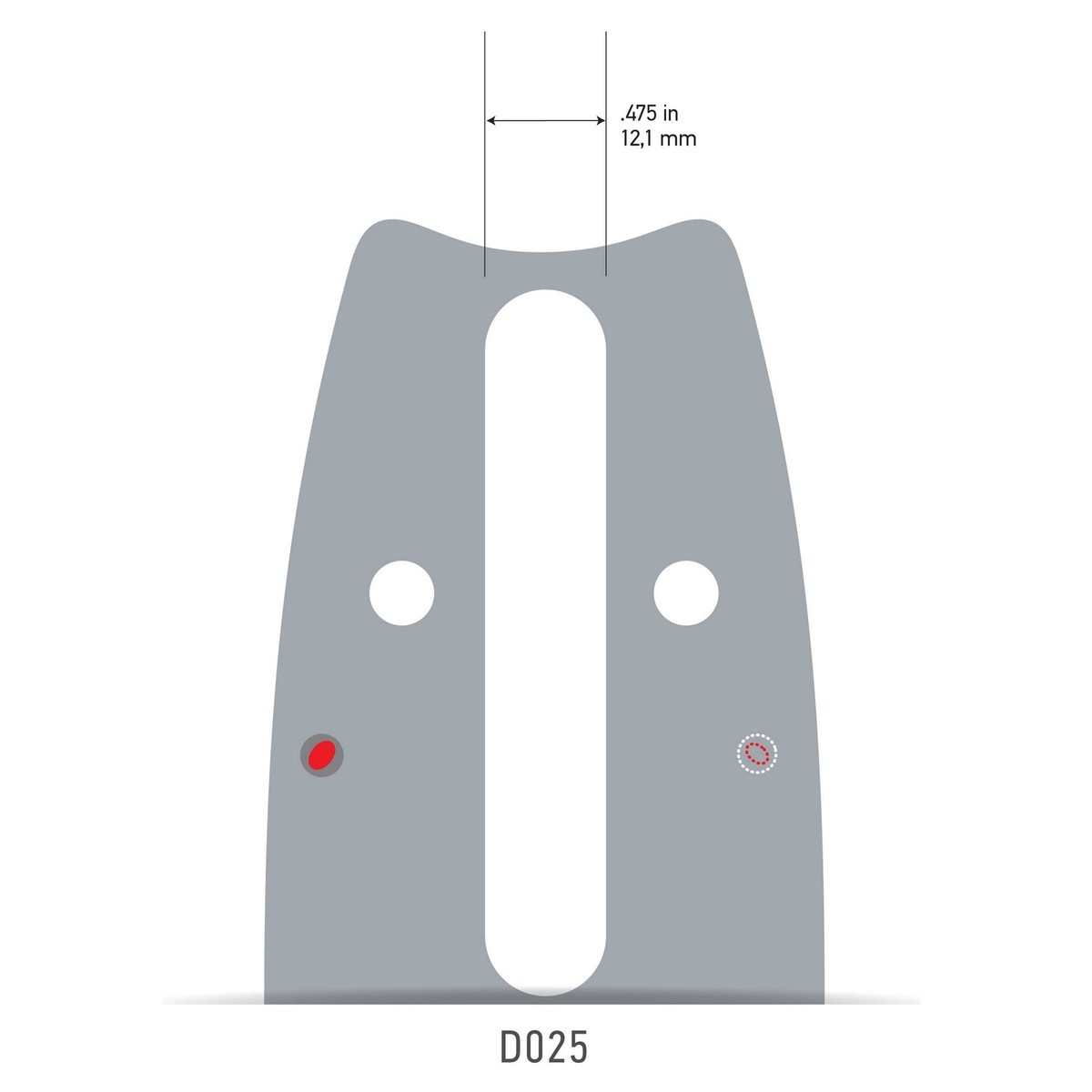 OREGON OEP 183ATMD025 063" Gauge 18" Laser Welded Armor Tip Bar
