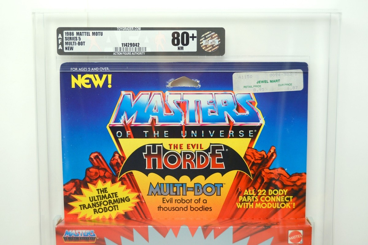 MOTU, Multi-Bot, AFA 80+, graded, Masters of the Universe, MOC, He