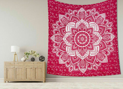 Vente en gros lot de 20 pièces tapisserie mandala bohème psychédélique coton indien - Photo 1 sur 4
