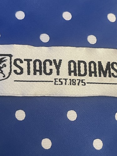 Nwt Stacy Adams Blue Hand Made 100% Polyester Men’s Neck Tie Made In China - 第 10/11 張圖片