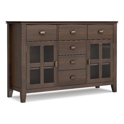 Artisan 60'' Wide Solid Wood Transitional Sideboard Buffet in Natural Aged Brown