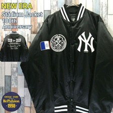 New Era Yankees 100th Anniversary Stadium Jacket Baseball Snap Button Used