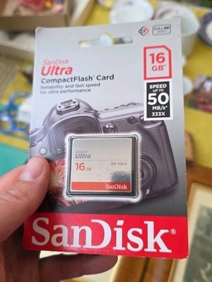 SanDisk Ultra Compact Flash Card 16GB 50 MB/S HD Video NEU OVP NEW SEALED Memory