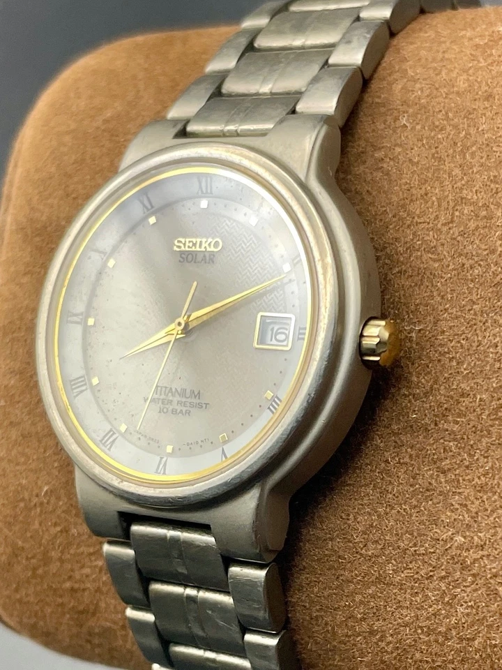 Reloj SEIKO Solar Titanio Pulsera Larga 100M Foto 2 de 4