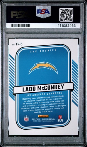 2024 PANINI DONRUSS THE ROOKIES #TR5 LADD MCCONKEY PSA 10 - Foto 2 di 2
