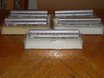 LOT OF 5 CON-COR AMTRAK PASSENGER CARS PHASE 1 2 & 3 421109 04071J 426109 NICE
