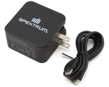 Spektrum RC 65W USB-C GaN Power Supply w/Type-C Charge Cable