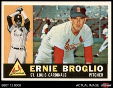 1960 Topps #16 Ernie Broglio Cardinals 7 - NM