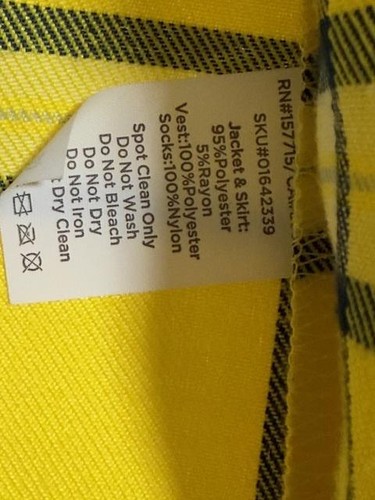 Clueless Jacket Womens Small Yellow Plaid Cher Costume 90s Movie Inspired Blazer - Picture 7 of 7