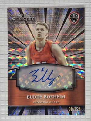Buddy Boeheim 2021-22 Wild Card Alumination AUTO Holo Lux Rookie Karte 80/124