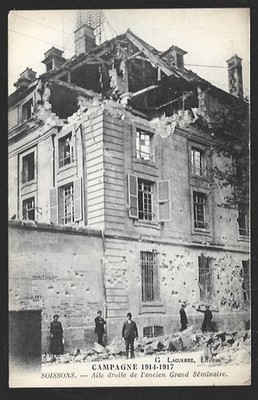 Old postcard -- SOISSONS RIGHT WING OF THE ANCIENGRAND SEMINAIRE. 858.L