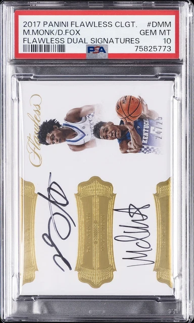 2017 #DMM DE'AARON FOX/MALIK MONK 24/25 PSA 10 AUTO