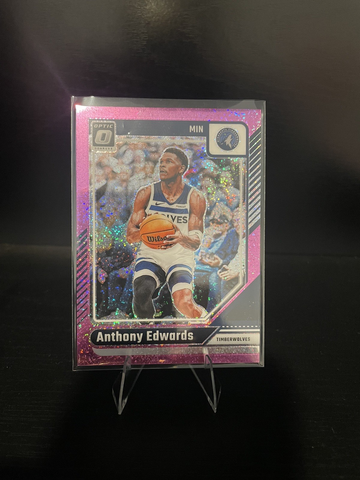 2024-25 Panini Donruss Optic - Anthony Edwards #31 Pink Glitter Prizm /275