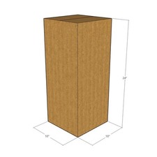 25 10x10x24 Kraft Brown Corrugated Shipping Boxes 32 ECT Single-Wall New