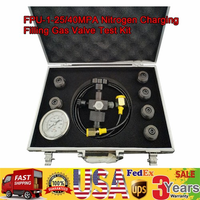 #ad FPU 1 25 Pressure Test Kit Hydraulic Accumulator Nitrogen Charging Filling Kit $155.50