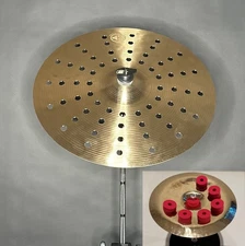 Sonic Sound 16 Inch B20 Holy Crash Cymbal + 6 FREE RED Cymbal Pads.