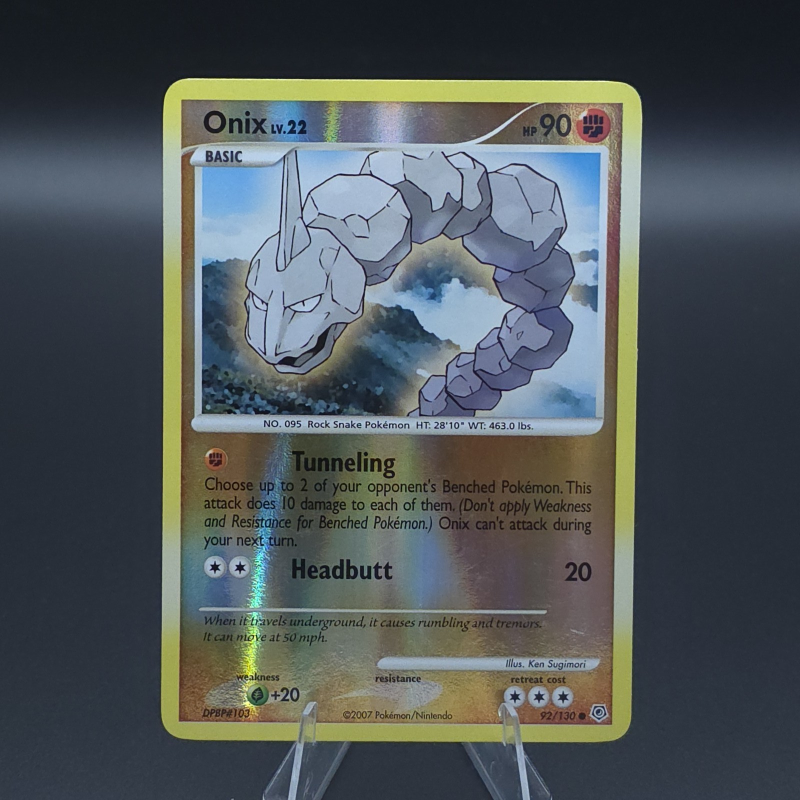Onix - 92/130 Common Diamond and Pearl - LP Pokemon TCG