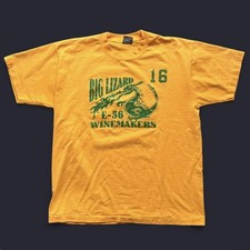 Vintage 90’s Best Fruit of the Loom 50/50 Big Lizard Winemakers T-shirt Size XL