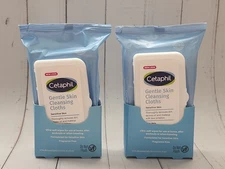 (Pack of 2) Cetaphil Gentle Skin Cleansing Cloths, Face and Body Wipes, 25 ct