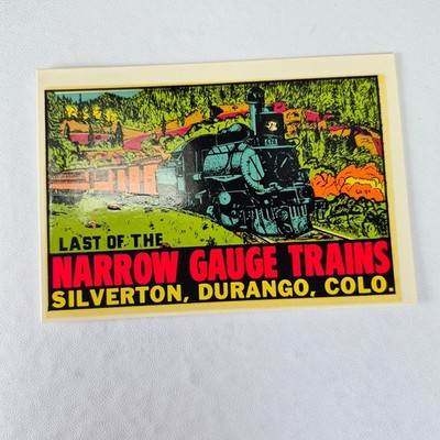 Vintage Train Silverton Durango Colorado Decal Sticker D&RGW 478 Narrow Gauge