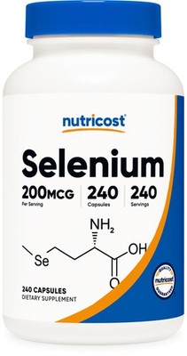 Nutricost Selenium 200mcg, 240 Vegetarian Capsules, 240 Count (Pack of 1)