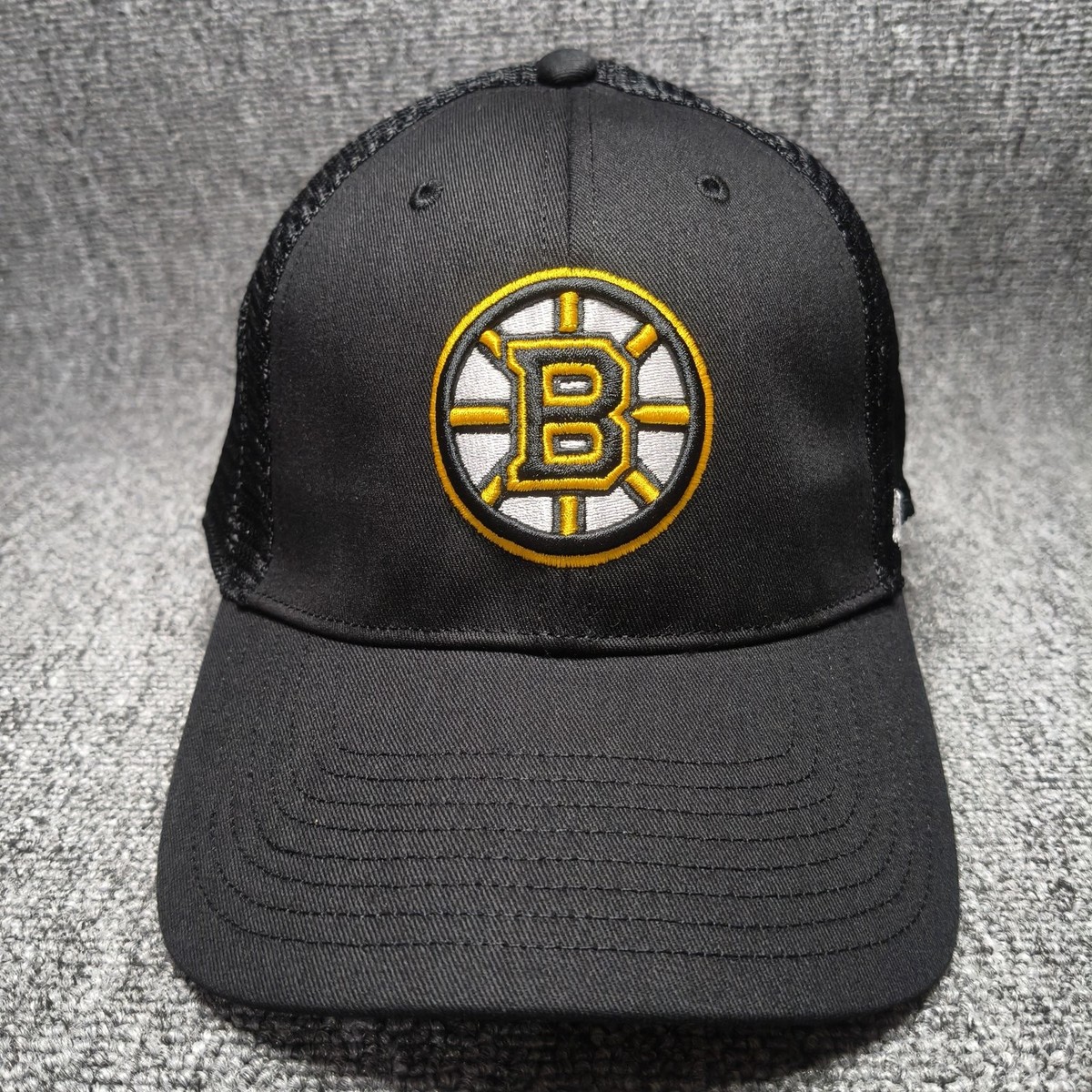 '47 Brand Boston Bruins NHL Black Mesh Trucker Hat Snapback OSFA