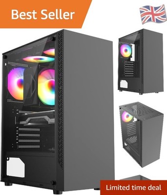 Leistungsstarkes Mid Tower Gaming Gehäuse mit stylischem Hartglas & Luftkühlung