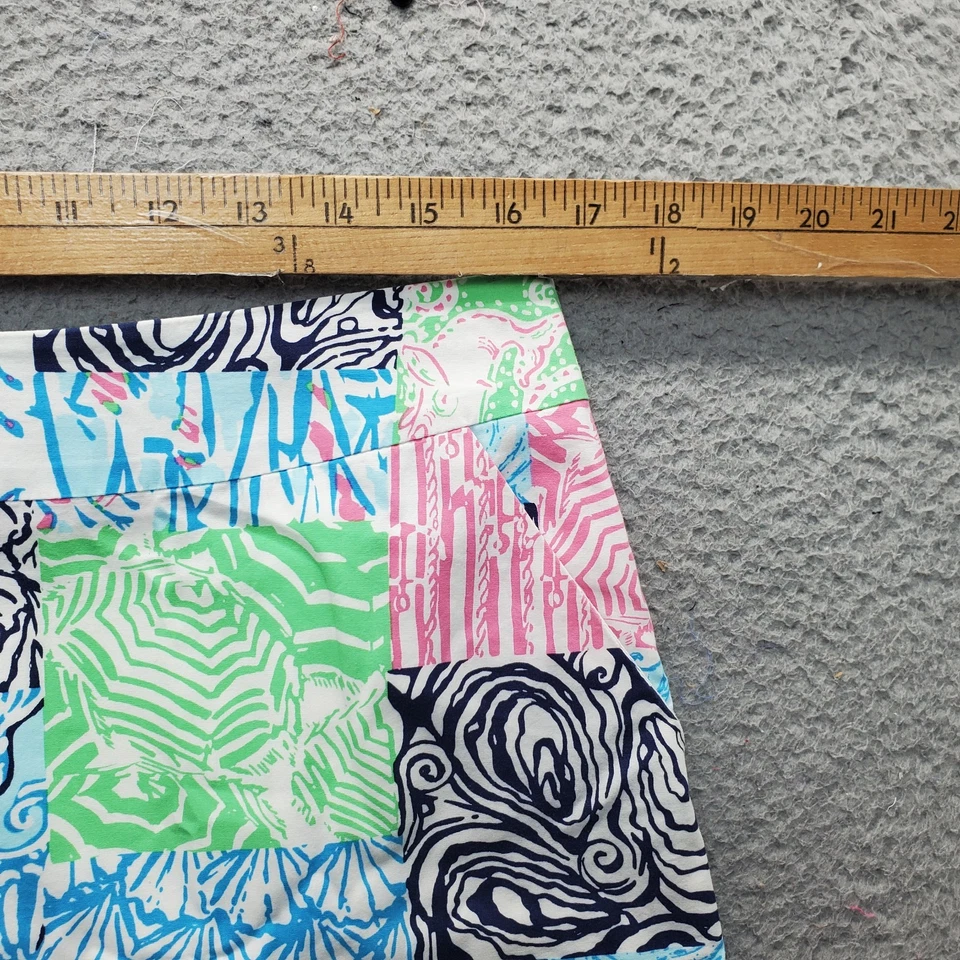 Lilly Pulitzer Golf Skort Womens 8 Multi Ocean Print Lace Detail Back Zip EUC - Image 4 of 4