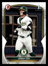 Jonah Cox 2023 1st Bowman Draft #BD-135 Oakland Athletics A's ROOKIE - FREE SHIP