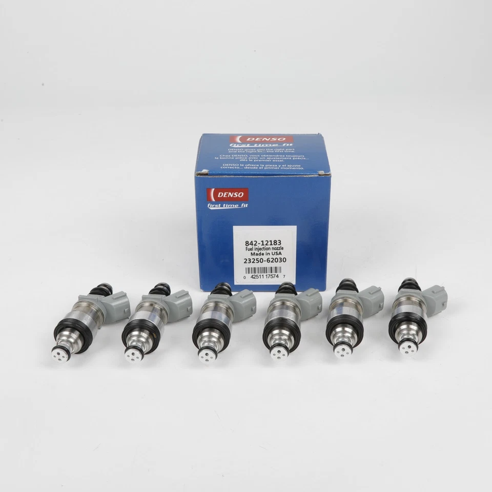 6pcs Denso Fuel Injectors for 1996-1998 Toyota 4Runner 3.4L V6 NEW 23250-62030 Foto 2 de 4