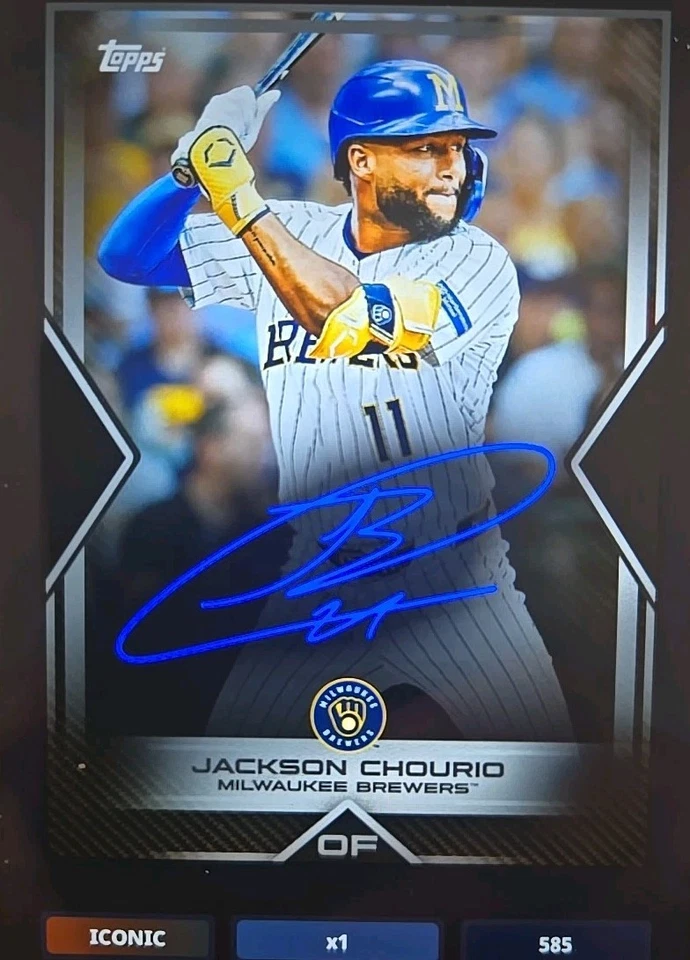 Lote de tarjetas coloridas Topps digitales 1584+ BREWERS Bowman AUTO JACKSON CHOURIO Foto 2 de 4
