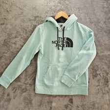 The North Face Hoodie Womens Medium Mint Green Logo Pullover Sweatshirt
