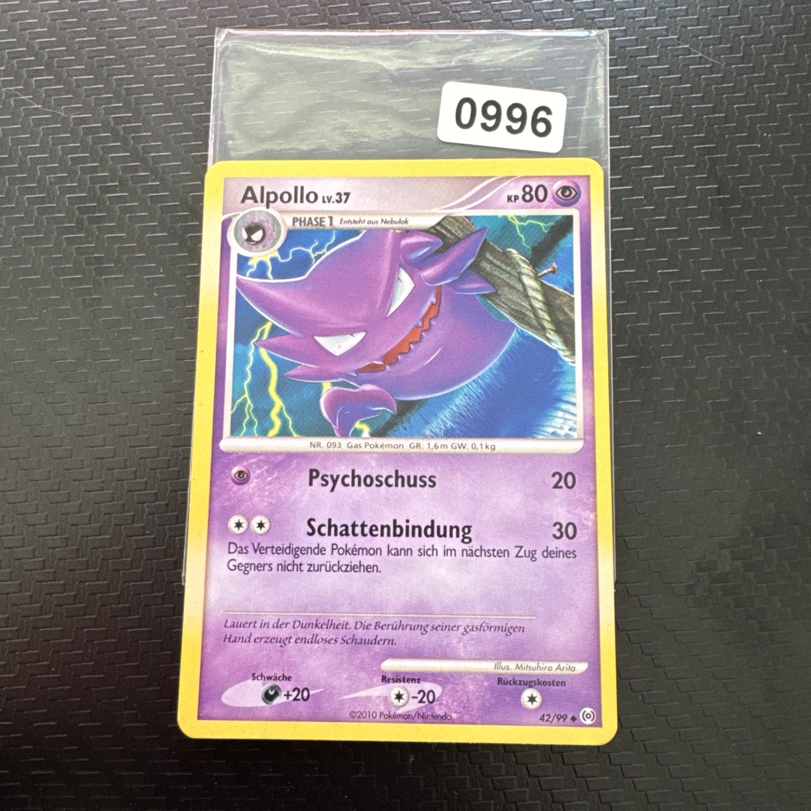 Vintage Pokemon Card | Haunter Reverse Holo 42/99 | Platinum Arceus