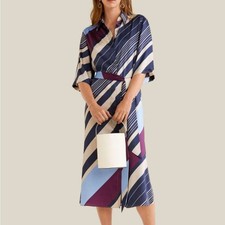 Mango Stripped Shirt Dress Size 6 NO BELT