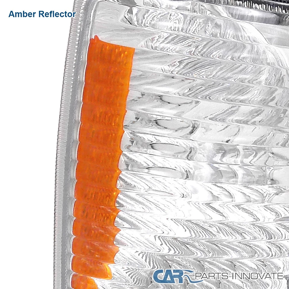 Fits 92-07 Ford E150 E250 E350 Econoline Van Clear Corner Lights Signal Lamps Foto 3 de 4