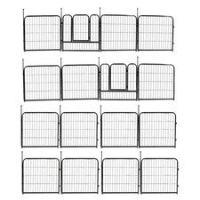 Dog Playpen 24 Inch 16 Panels Heavy Duty Metal Pet Exercise Pen Indoor Outdoor
