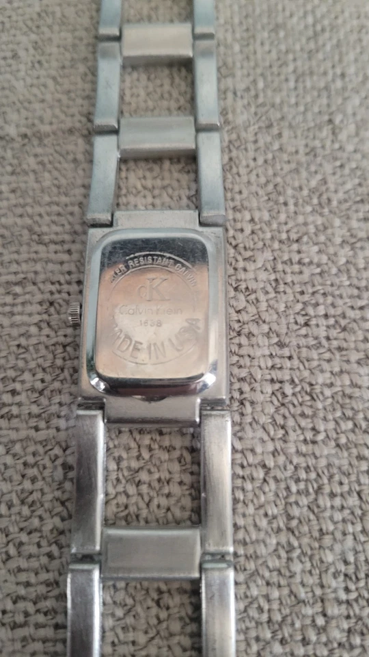 Women’s Silver Tone Rectangle Quartz Bracelet Watch | Marked “Calvin Klein” |... - Image 4 of 4