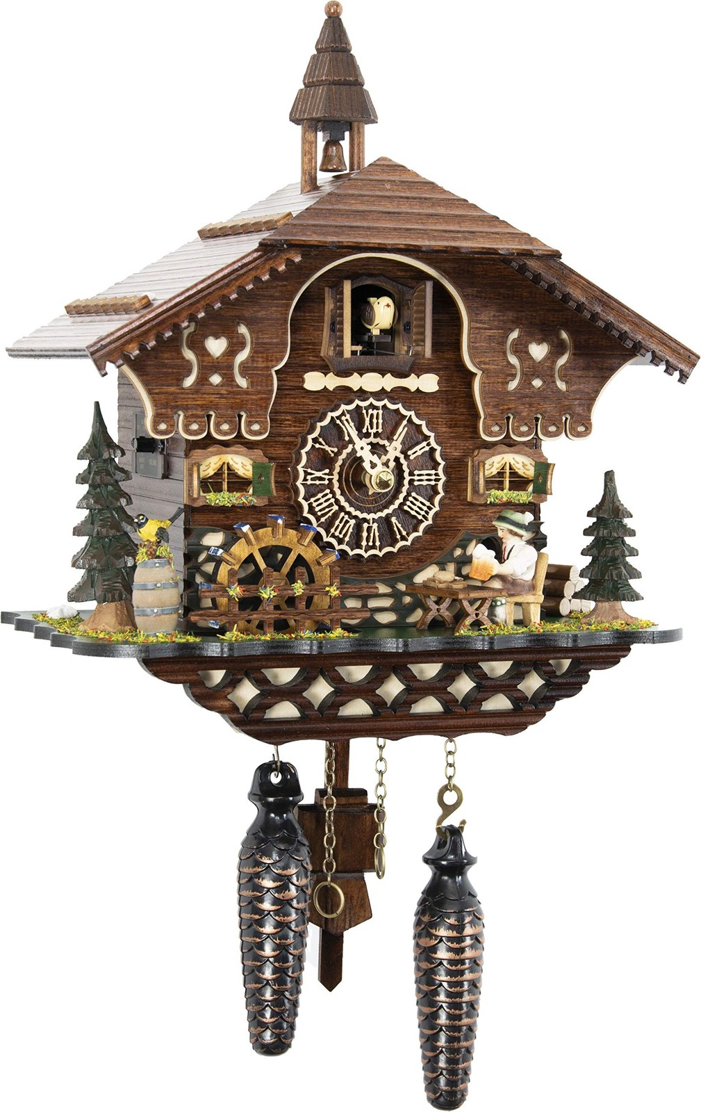 Cuckoo-Palace German Cuckoo Clock - The Brotzeit House - with Quartz Movement...