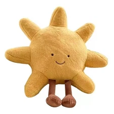 Smiling Sun & Moon Plush Pillow Doll - 11/14/20in, Soft Stuffed Animal Toy Gift