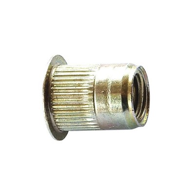 AVK ALS4T-832-80 Rivet Nut,Knurled,Steel,Zinc Yellow,PK25 33JF07