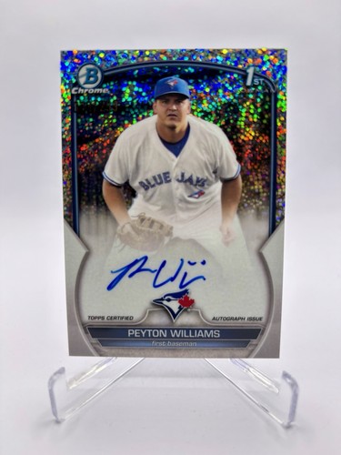 2023 Bowman Chrome Peyton Williams 1st Auto Speckle Refractor /299 #CPA-PW Jays
