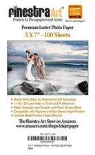 100 Sheets 5x7 Premium Luster Inkjet Photo Paper, 260gsm, Professional, RC