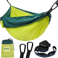 Camping Hammock Double with 2 Tree Straps, Portable Lightweight Nylon Hammock...