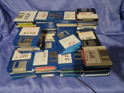 Restposten 350 x 3,5'' Zoll Floscheiben - Scheiben früher gebraucht - ungetestet - kostenloser Versand