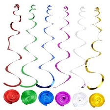 36 Pack Party Hanging Swirl Decorations Plastic Streamer for Ceiling Hanging