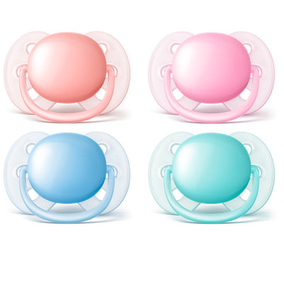 PHILIPS AVENT ULTRA SOFT PACIFIER 0-6M 2 PACK, COLORS VARY *NEW