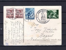 Tarjeta conmemorativa Croacia Segunda Guerra Mundial 1942 Zagreb - ¡Día de las estampillas!