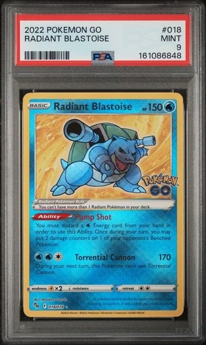 Radiant Blastoise graded PSA 9 for sale on eBay